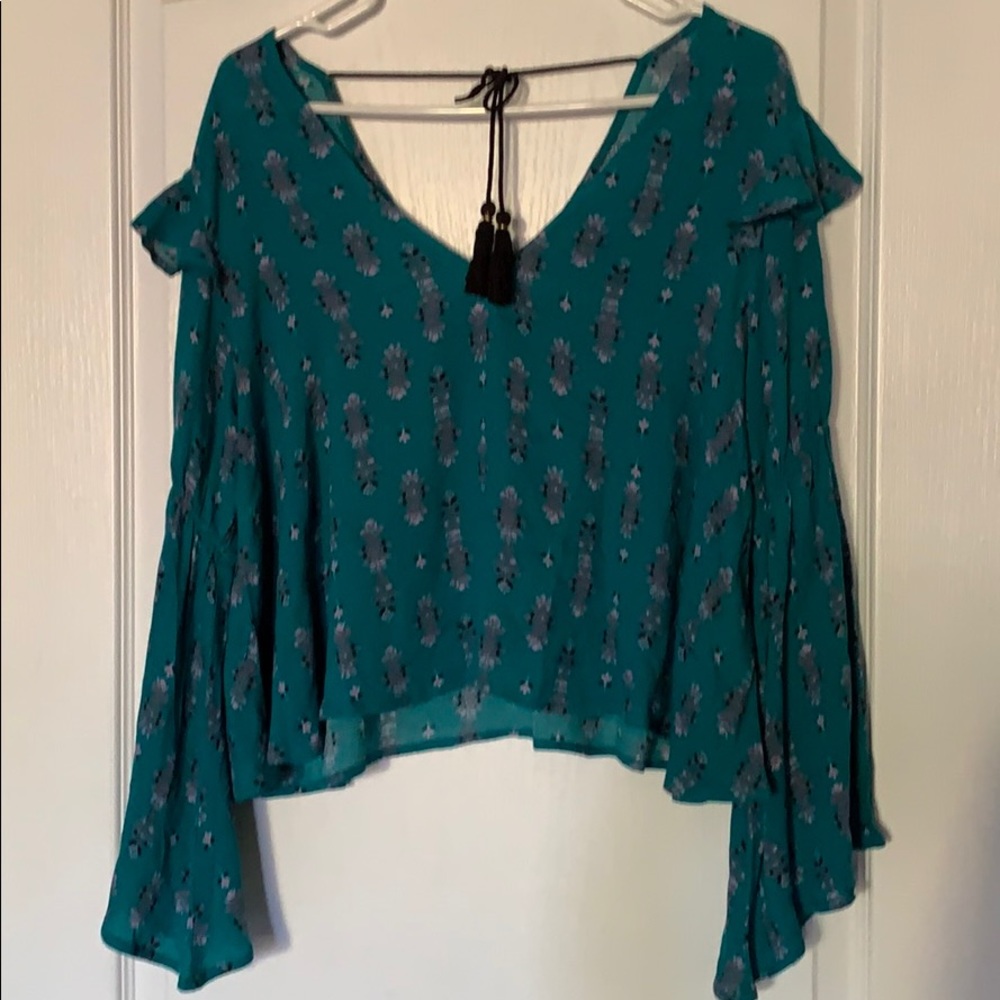 Hippy bell sleeve blouse